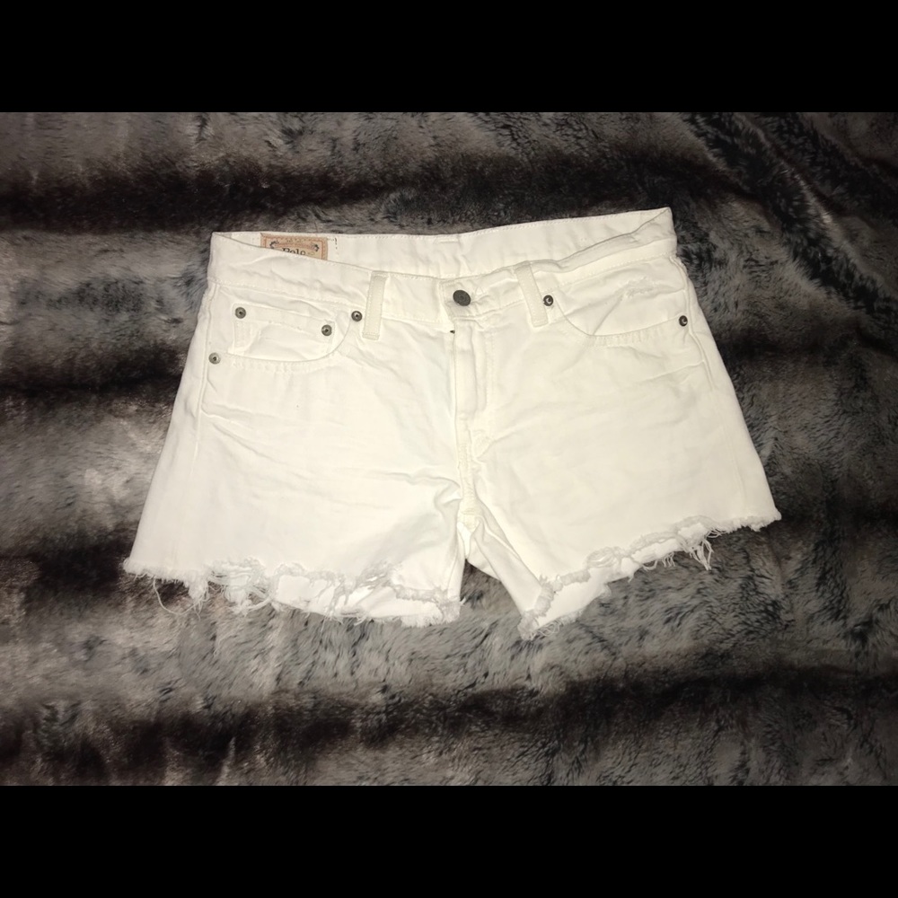 White Jean Crosby Shorts Polo Ralph Lauren Size 28